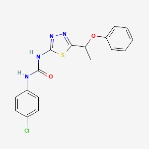 molecular formula C17H15ClN4O2S B4916015 N-(4-chlorophenyl)-N'-[5-(1-phenoxyethyl)-1,3,4-thiadiazol-2-yl]urea 