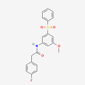 molecular formula C21H18FNO4S B4916017 2-(4-fluorophenyl)-N-[3-methoxy-5-(phenylsulfonyl)phenyl]acetamide 