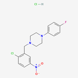 1-[(2-Chloro-5-nitrophenyl)methyl]-4-(4-fluorophenyl)piperazine;hydrochloride