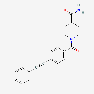 1-[4-(phenylethynyl)benzoyl]-4-piperidinecarboxamide