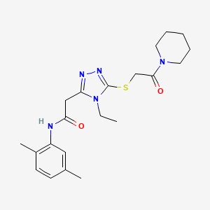 N-(2,5-dimethylphenyl)-2-(4-ethyl-5-{[2-oxo-2-(1-piperidinyl)ethyl]thio}-4H-1,2,4-triazol-3-yl)acetamide