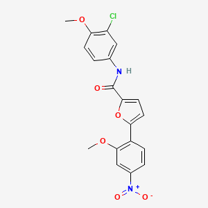 molecular formula C19H15ClN2O6 B4916072 N-(3-chloro-4-methoxyphenyl)-5-(2-methoxy-4-nitrophenyl)furan-2-carboxamide 