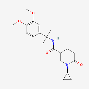 1-cyclopropyl-N-[1-(3,4-dimethoxyphenyl)-1-methylethyl]-6-oxo-3-piperidinecarboxamide