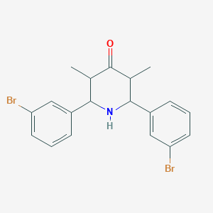 molecular formula C19H19Br2NO B4916107 2,6-Bis(3-bromophenyl)-3,5-dimethylpiperidin-4-one 