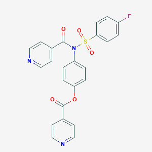 4-[[(4-Fluorophenyl)sulfonyl](isonicotinoyl)amino]phenyl isonicotinate