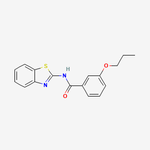 molecular formula C17H16N2O2S B4916121 N-(1,3-benzothiazol-2-yl)-3-propoxybenzamide 