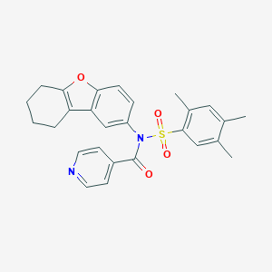 N-(6,7,8,9-tetrahydrodibenzo[b,d]furan-2-yl)-N-((2,4,5-trimethylphenyl)sulfonyl)isonicotinamide