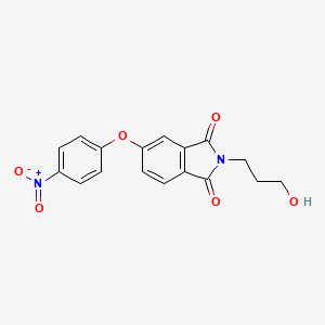 molecular formula C17H14N2O6 B4916160 2-(3-hydroxypropyl)-5-(4-nitrophenoxy)-1H-isoindole-1,3(2H)-dione CAS No. 6039-42-5