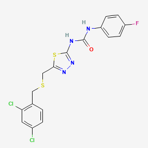 1-(5-{[(2,4-Dichlorobenzyl)sulfanyl]methyl}-1,3,4-thiadiazol-2-yl)-3-(4-fluorophenyl)urea