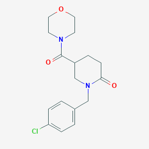 molecular formula C17H21ClN2O3 B4916173 1-(4-chlorobenzyl)-5-(4-morpholinylcarbonyl)-2-piperidinone 