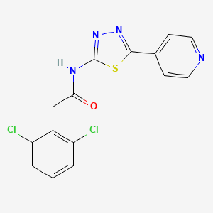 2-(2,6-dichlorophenyl)-N-[5-(4-pyridinyl)-1,3,4-thiadiazol-2-yl]acetamide