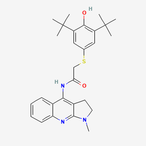 2-(3,5-ditert-butyl-4-hydroxyphenyl)sulfanyl-N-(1-methyl-2,3-dihydropyrrolo[2,3-b]quinolin-4-yl)acetamide