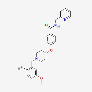 4-{[1-(2-hydroxy-5-methoxybenzyl)-4-piperidinyl]oxy}-N-(2-pyridinylmethyl)benzamide