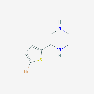 molecular formula C8H11BrN2S B049163 2-(5-溴噻吩-2-基)哌嗪 CAS No. 111760-29-3