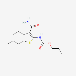 butyl N-(3-carbamoyl-6-methyl-4,5,6,7-tetrahydro-1-benzothiophen-2-yl)carbamate