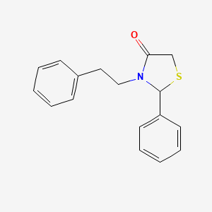 2-phenyl-3-(2-phenylethyl)-1,3-thiazolidin-4-one