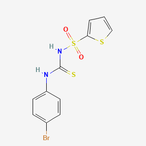 molecular formula C11H9BrN2O2S3 B4916339 1-(4-Bromophenyl)-3-thiophen-2-ylsulfonylthiourea CAS No. 67735-63-1