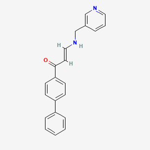 molecular formula C21H18N2O B4916347 1-(4-biphenylyl)-3-[(3-pyridinylmethyl)amino]-2-propen-1-one 