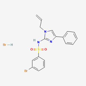 N-(1-allyl-4-phenyl-1,3-dihydro-2H-imidazol-2-ylidene)-3-bromobenzenesulfonamide hydrobromide