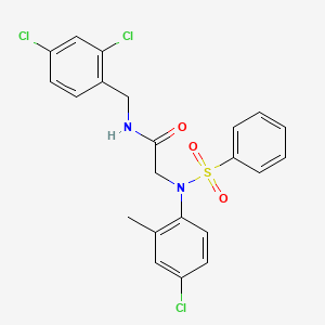 N~2~-(4-chloro-2-methylphenyl)-N~1~-(2,4-dichlorobenzyl)-N~2~-(phenylsulfonyl)glycinamide