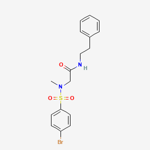 N~2~-[(4-bromophenyl)sulfonyl]-N~2~-methyl-N~1~-(2-phenylethyl)glycinamide