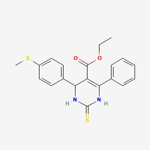 molecular formula C20H20N2O2S2 B4916442 ethyl 4-(4-methylsulfanylphenyl)-6-phenyl-2-sulfanylidene-3,4-dihydro-1H-pyrimidine-5-carboxylate 