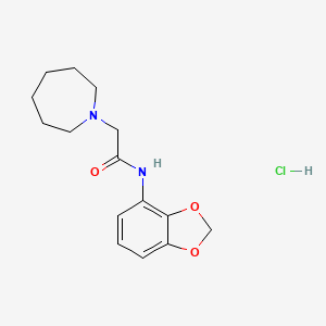 molecular formula C15H21ClN2O3 B4916458 2-(azepan-1-yl)-N-(1,3-benzodioxol-4-yl)acetamide;hydrochloride 