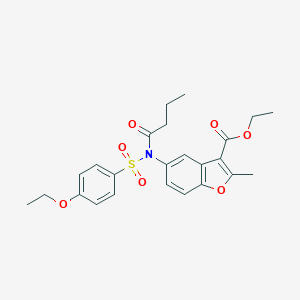 ethyl 5-(N-((4-ethoxyphenyl)sulfonyl)butyramido)-2-methylbenzofuran-3-carboxylate