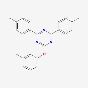 molecular formula C24H21N3O B4916491 2-(3-methylphenoxy)-4,6-bis(4-methylphenyl)-1,3,5-triazine CAS No. 87650-15-5