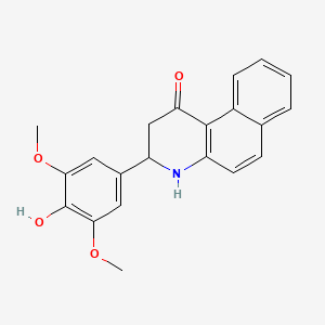 molecular formula C21H19NO4 B4916509 3-(4-hydroxy-3,5-dimethoxyphenyl)-3,4-dihydro-2H-benzo[f]quinolin-1-one 