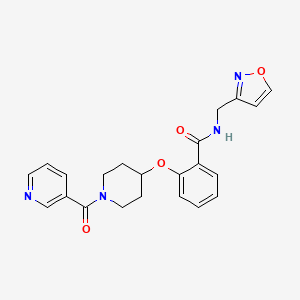 N-(3-isoxazolylmethyl)-2-{[1-(3-pyridinylcarbonyl)-4-piperidinyl]oxy}benzamide