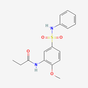 N-[5-(anilinosulfonyl)-2-methoxyphenyl]propanamide