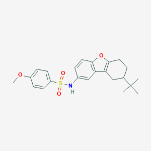 molecular formula C23H27NO4S B491653 N-(8-tert-butyl-6,7,8,9-tetrahydrodibenzofuran-2-yl)-4-methoxybenzenesulfonamide CAS No. 518318-35-9