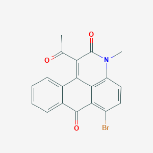 molecular formula C19H12BrNO3 B491654 1-acetyl-6-bromo-3-methyl-2H-naphtho[1,2,3-de]quinoline-2,7(3H)-dione CAS No. 109943-21-7