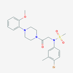 molecular formula C21H26BrN3O4S B4916551 N-(4-bromo-3-methylphenyl)-N-{2-[4-(2-methoxyphenyl)-1-piperazinyl]-2-oxoethyl}methanesulfonamide 