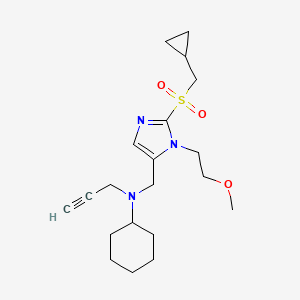 N-{[2-[(cyclopropylmethyl)sulfonyl]-1-(2-methoxyethyl)-1H-imidazol-5-yl]methyl}-N-2-propyn-1-ylcyclohexanamine