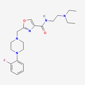 molecular formula C21H30FN5O2 B4916589 N-[2-(diethylamino)ethyl]-2-{[4-(2-fluorophenyl)-1-piperazinyl]methyl}-1,3-oxazole-4-carboxamide 