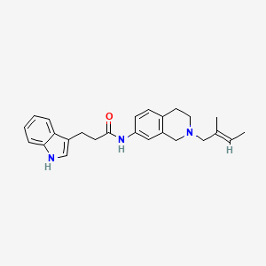 molecular formula C25H29N3O B4916594 3-(1H-indol-3-yl)-N-[2-[(E)-2-methylbut-2-enyl]-3,4-dihydro-1H-isoquinolin-7-yl]propanamide 