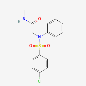 N~2~-[(4-chlorophenyl)sulfonyl]-N~1~-methyl-N~2~-(3-methylphenyl)glycinamide