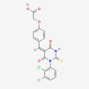 (4-{[1-(2,3-dichlorophenyl)-4,6-dioxo-2-thioxotetrahydro-5(2H)-pyrimidinylidene]methyl}phenoxy)acetic acid