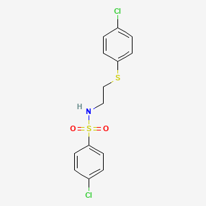 4-chloro-N-{2-[(4-chlorophenyl)sulfanyl]ethyl}benzenesulfonamide