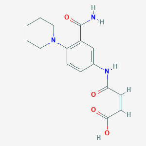 (Z)-4-(3-carbamoyl-4-piperidin-1-ylanilino)-4-oxobut-2-enoic acid