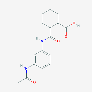 molecular formula C16H20N2O4 B4916637 2-{[3-(Acetylamino)phenyl]carbamoyl}cyclohexanecarboxylic acid 