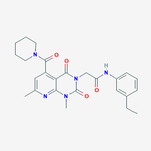 2-[1,7-DIMETHYL-2,4-DIOXO-5-(PIPERIDINE-1-CARBONYL)-1H,2H,3H,4H-PYRIDO[2,3-D]PYRIMIDIN-3-YL]-N-(3-ETHYLPHENYL)ACETAMIDE