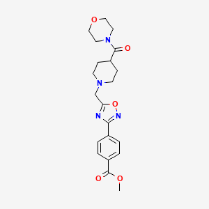 methyl 4-(5-{[4-(4-morpholinylcarbonyl)-1-piperidinyl]methyl}-1,2,4-oxadiazol-3-yl)benzoate