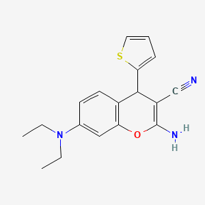 molecular formula C18H19N3OS B4916708 2-amino-7-(diethylamino)-4-thiophen-2-yl-4H-chromene-3-carbonitrile 