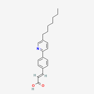 (E)-3-[4-(5-heptylpyridin-2-yl)phenyl]prop-2-enoic acid