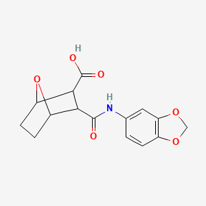 molecular formula C15H15NO6 B4916717 3-(1,3-Benzodioxol-5-ylcarbamoyl)-7-oxabicyclo[2.2.1]heptane-2-carboxylic acid 