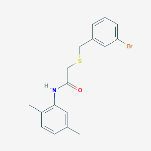 molecular formula C17H18BrNOS B4916724 2-[(3-bromobenzyl)thio]-N-(2,5-dimethylphenyl)acetamide 