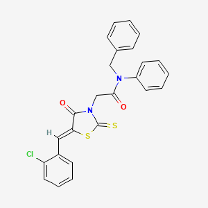 N-benzyl-2-[5-(2-chlorobenzylidene)-4-oxo-2-thioxo-1,3-thiazolidin-3-yl]-N-phenylacetamide